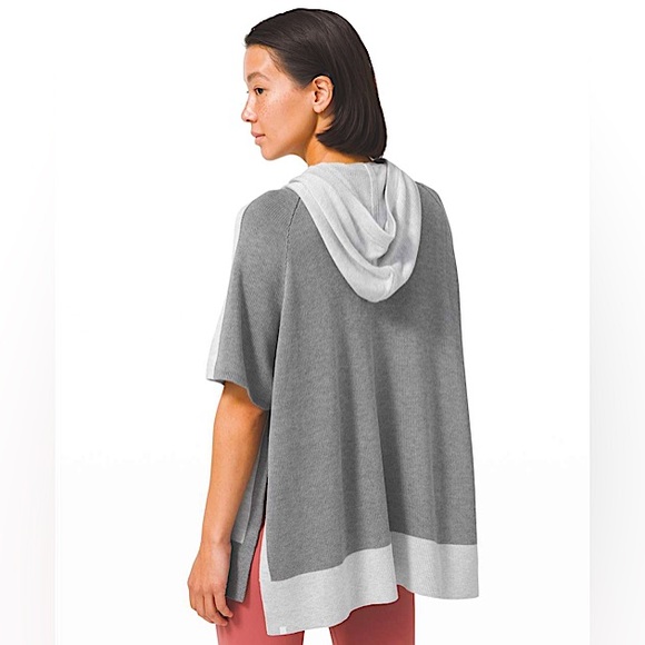 Lululemon Opened Up Poncho Heathered Core Ultra Light Grey / Heathered Size: M - Picture 2 of 7